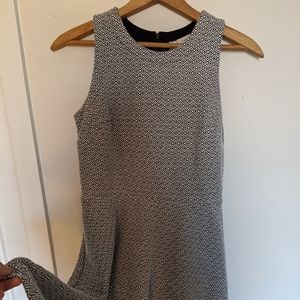 printed fit n flare dress